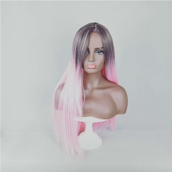 💗 20 inch long pastel pink ombré wig - Picture 5 of 8